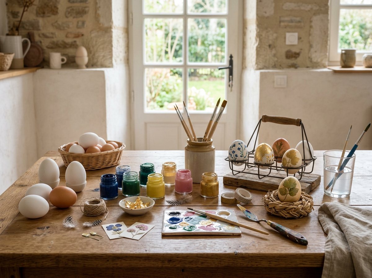 Choisir la bonne peinture et le matériel pour décorer des œufs de Pâques