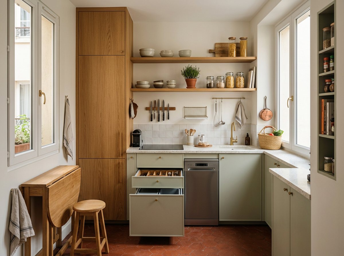 Maximiser rangement et gain de place dans une petite cuisine : astuces clés