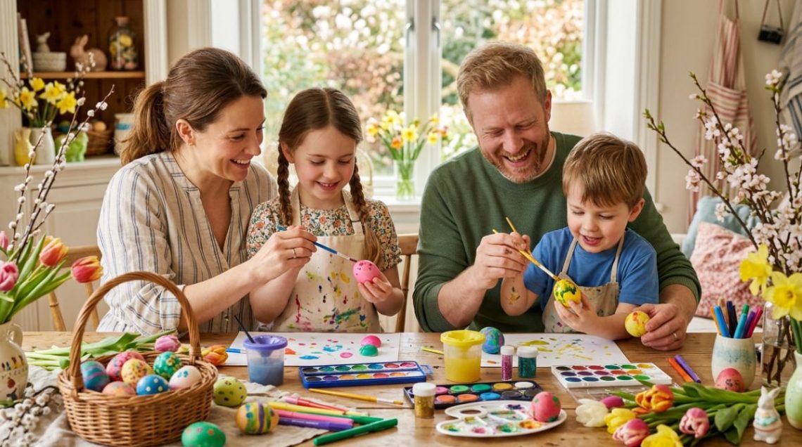 Pourquoi peindre des œufs de Pâques en famille : bienfaits et plaisir partagé