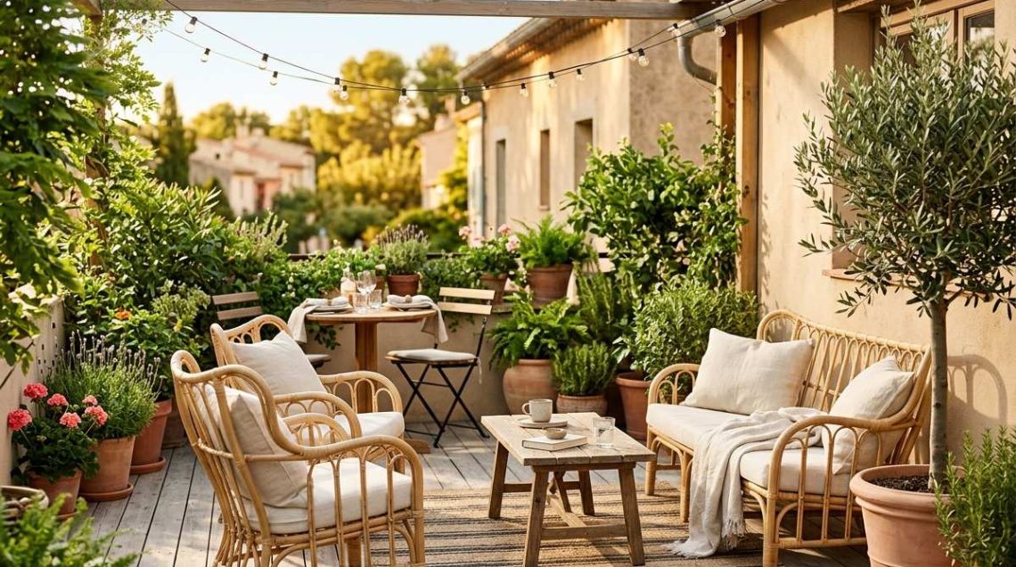 Aménagement terrasse 20m2 : guide complet pour créer une ambiance chaleureuse avec mobilier, éclairage et accessoires adaptés