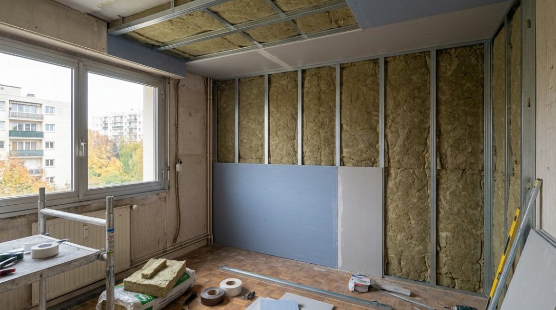 Estimer le coût d'une isolation phonique complète pour un appartement des années 70