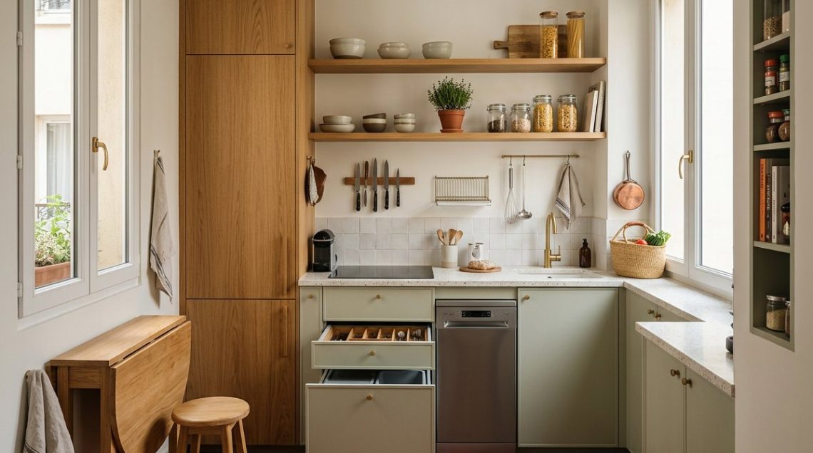 Maximiser rangement et gain de place dans une petite cuisine : astuces clés